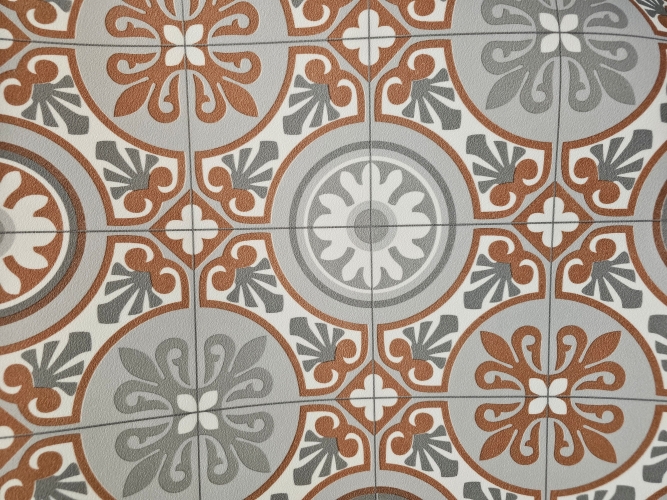 Orange and Grey Motif 3m